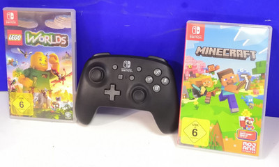 Original Nintendo Switch Controller und 2 Switch Spiele: Minecraft + Lego Worlds