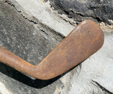 Antique 1920s Tom Stewart St. Andrews Special Mashie Iron Hickory Wooden Shaft