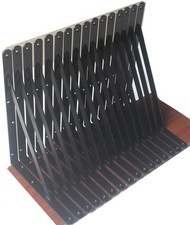 20 Pack L14 x H 10" Black Metal Shelf Brackets for Shelves