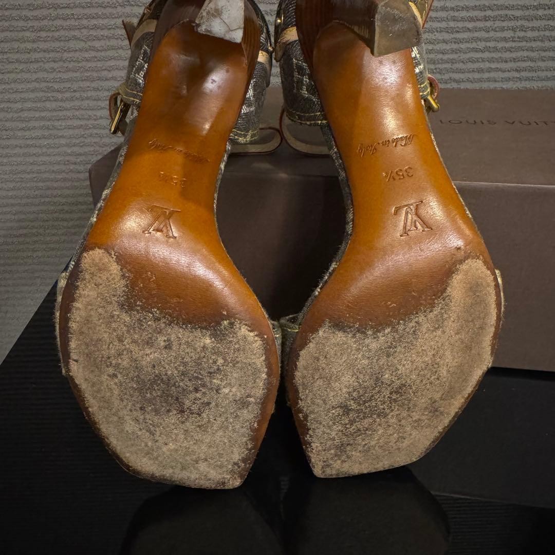 Louis Vuitton Patchwork Monogram Denim Leather Sa… - image 6