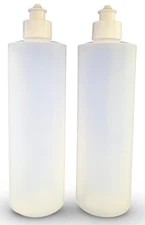 2 Pack Refillable 16 Ounce Hdpe Squeeze Bottles With Push/pull Button 
