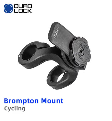 Quad Lock Bicycle Phone Mount Compatible with Brompton 25.4mm