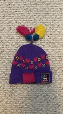 Vintage 90's Disney Minnie Mouse Purple Beanie Hat Ages 3-6 Girls Winter Hat