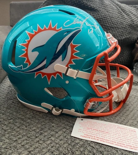 DAN MARINO SIGNED MIAMI DOLPHINS F/S FLASH SPEED AUTHENTIC HELMET BECKETT QR