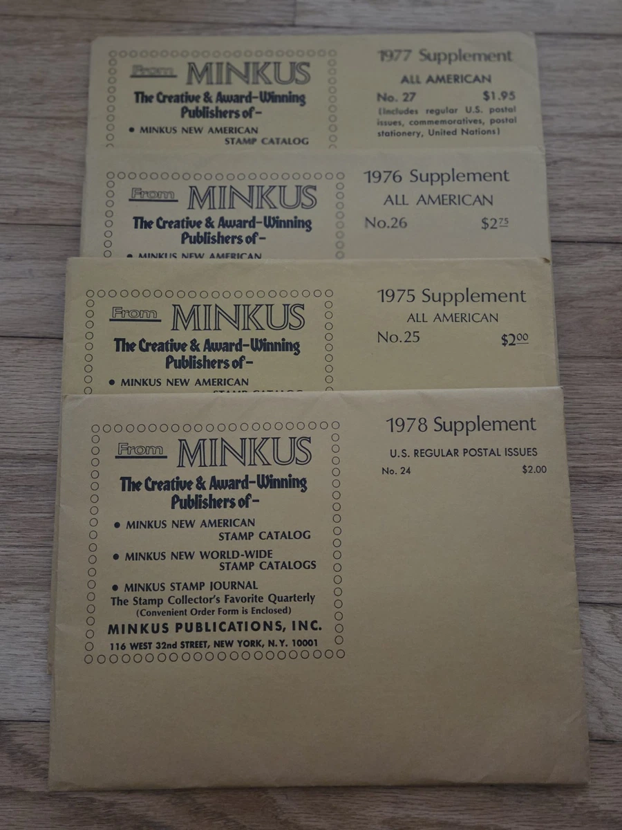SFSTAMPS 4 New Minkus 1975-1978 US All American Supplement No. 24-27 Album Pages