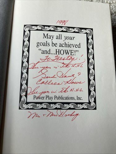 GORDIE HOWE & COLLEEN HOWE Signed Book - "and...HOWE!" - Hockey Legend Autograph - Picture 1 of 6
