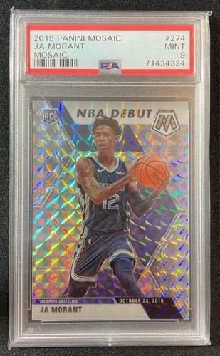2019-20 Panini Mosaic - NBA Debut Ja Morant #274 Silver Mosaic Prizm (RC) PSA 9