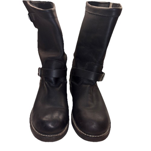 Cody James Leather Biker Boots Men’s Size 11m Black Buckles Straps Never Worn - Picture 6 of 8