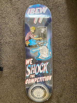 New Sealed IBEW Local 11 Union ''We Shock The  Competition'' 32''x8.25'' Skateboard