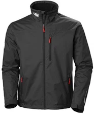 Helly Hansen Men's Crew Midlayer Sailing Waterproof Jacket, Black, Size XXLarge