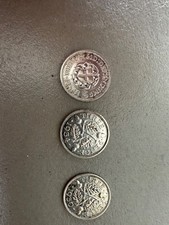 x3 Three Pence Coins