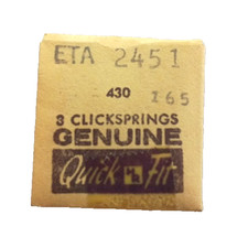 ETA 2451 CLICK SPRING WATCH PART 430/165 3-pack SEE LIST FOR COMPATIBLE CALIBER