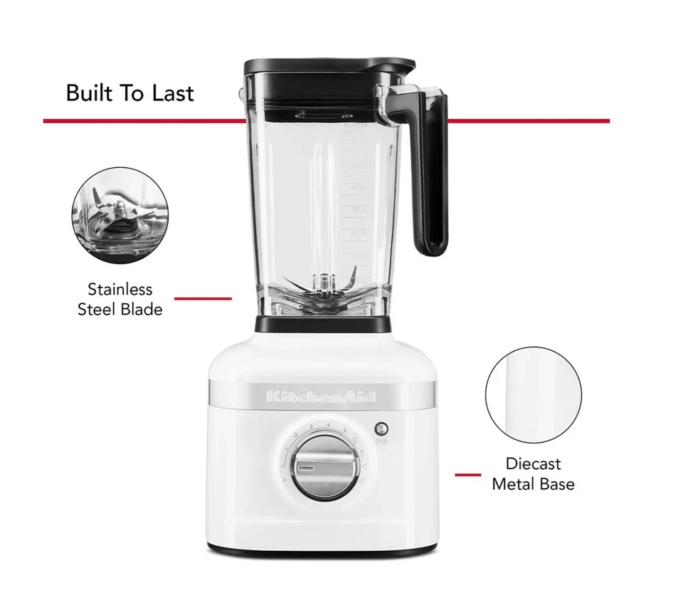 Kitchenaid K400 Variable Speed Blender. New In Box Jar, Gently Used Base - White - Image 3 of 4