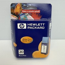 Genuine HP 20 Black Ink Cartridge Deskjet 610 612 Exp: 11/2001 SEALED 20 ml