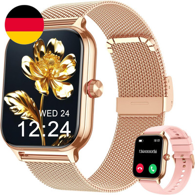 Smartwatch Herren Damen Telefonfunktion Blutdruck Herzfrequenz Schlaf, 1.96   AI