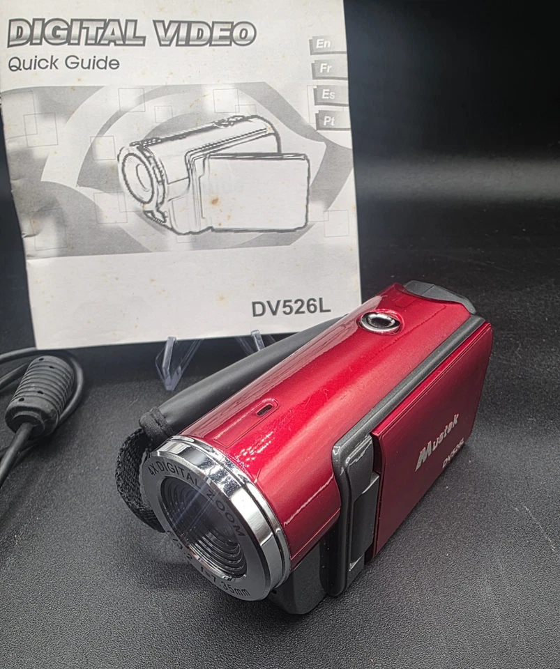 Mustek DV526L  Mini Camcorder Red B19 - Image 2 of 4