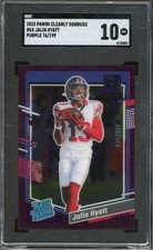 2023 Clearly Donruss Jalin Hyatt Purple Rated RC /199 #65 SGC 10