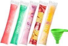 Popsicle Bags 180 Pack Ice Pop Bags Disposable Popsicle Pouches with Silicone...