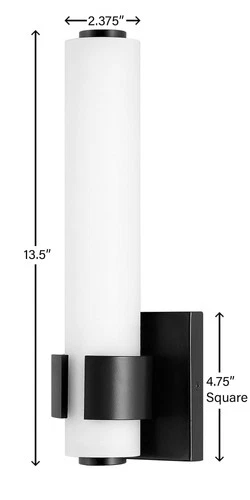 Hinkley Aiden 13 1/2" High Black LED Wall Sconce - Picture 6 of 9