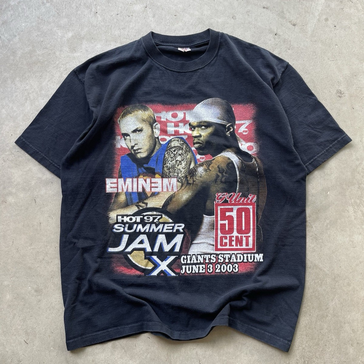 VTG HOT97 2003 Summer Jam t-shirt XL y2k 93.7 Eminem 50 Cent Nas