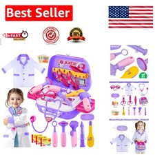 Child-Safe 22-Piece Doctor Set for Ages 3-7 - Fun Costume  Carry Bag Included 