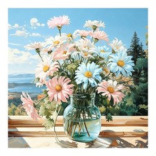 Domnpes Seaside Daisy 11.8 inches x x 0.1 inches, Multicolored