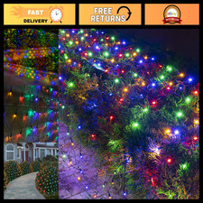 200 LED Waterproof Christmas Net Lights, 9.8FT x 6.6FT, 8 Modes, Multi-Colored D