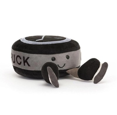 New Jellycat Amuseables Sports Ice Hockey Puck Soft Plush Stuffed Toy Gift 3 in