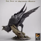 70mm Total Height Resin Giant Raven on Dead Log  Unassembled Unpainted