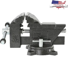 Light-Duty 3.5 Inch Swivel Vise Adjustable Clamp Tool 900 lbs Mounting Hardware