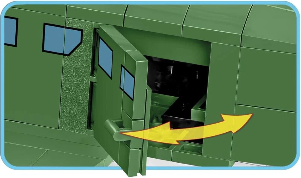 COBI 5710 Junkers JU 52/3M Building Blocks, Green,Yellow - Image 3 of 4