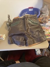 Vintage Haelson Leather German Lederhosen Shorts Adult