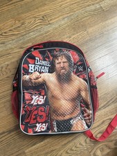 Vintage WWE Daniel Bryan Backpack Boys Black Red School Bag Yes Yes