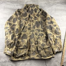 Columbia Gore-Tex Duck Camo Hunting Parka Jacket Men's Size L VTG USA Made