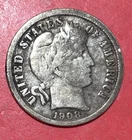 1898S US Barber SILVER Dime "San Francisco" Mint! "LIBERTY" Shows! FINE! Coin!