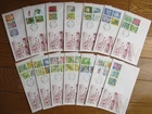 Japan Stamp First Day Cover Special Prefecture 47 Flowers (都道府県花シリーズ) 1990