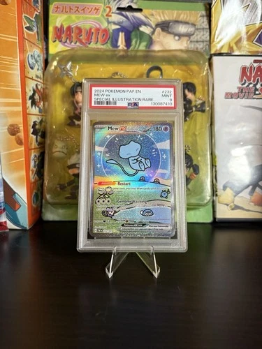 2024 Pokemon S&V Paldean Fates MEW EX SIR 232/091 BUBBLE MEW PSA 9 MINT