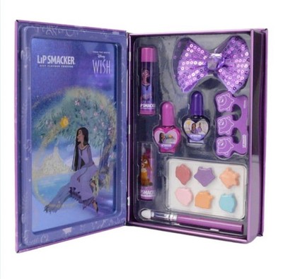 Lip Smacker Wish Make Up Buch Dose Glitzer Politur Lippenstift Balsam Schleife Umstyling Box