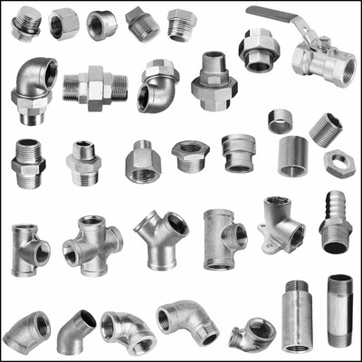 Edelstahl Gewinde Fitting Rohrdoppelnippel Fittinge Schraubfitting Winkel Bogen