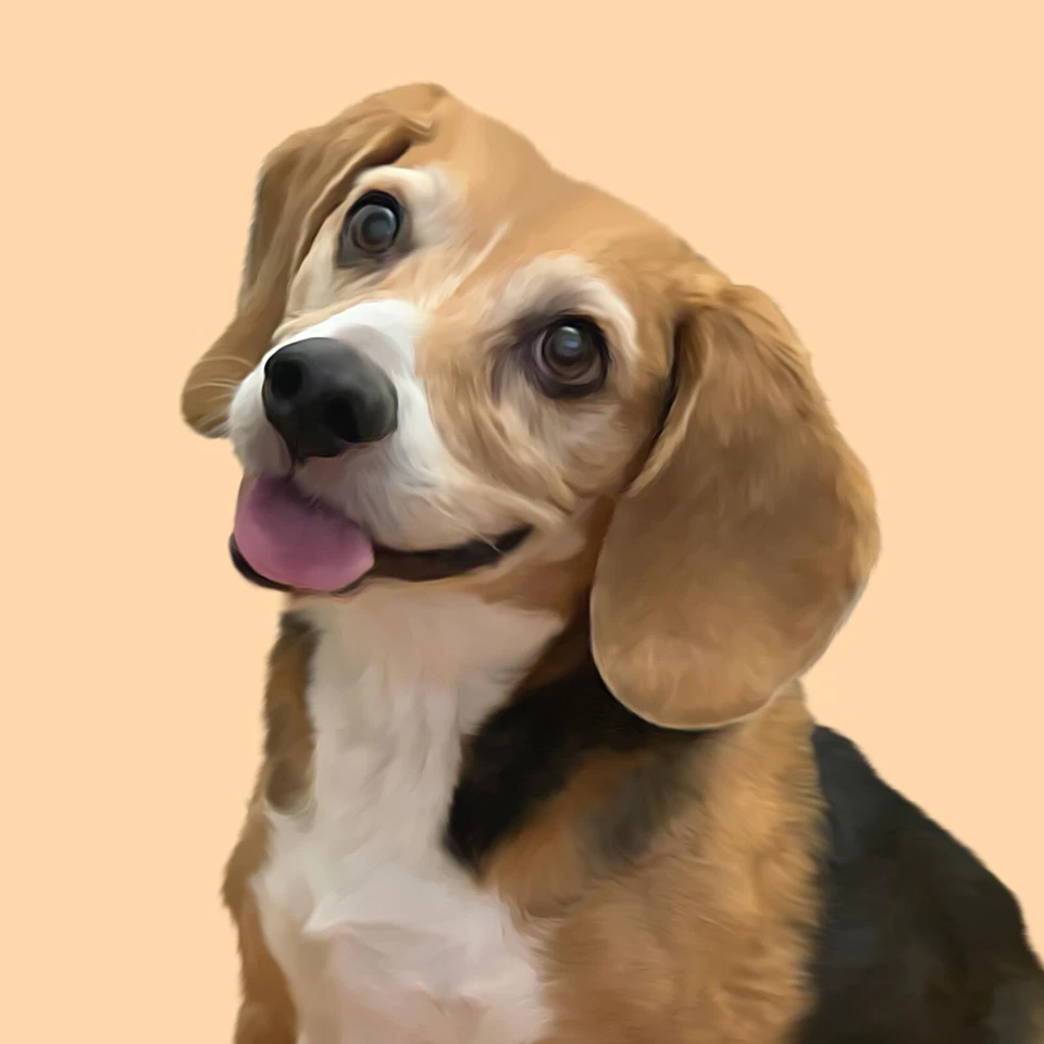 Custom Personalized Digital Pet Portrait / Dog, Cat, Animal Lover Gifts - Image 2 of 4