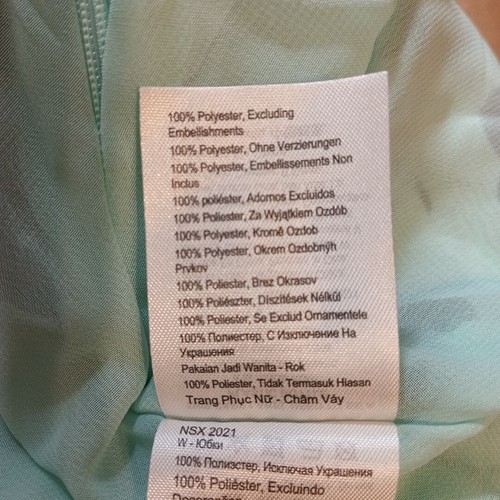 Cotton On Santorini Satin Mini Skirt XS Pina Daisy Aqua Wave Black - Picture 9 of 11