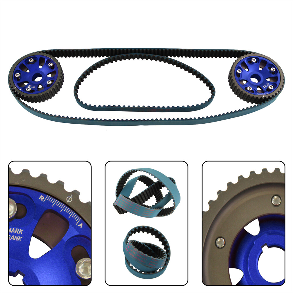 Adjustable Cam Gears + Timing Belt For 9301 Honda Prelude H22 H22A4