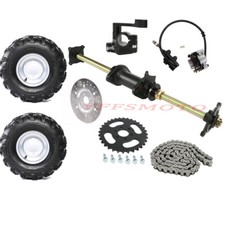 32'' ATV Buggy Rear Shaft Axle Kit Foot / Hand Brake Caliper 8'' 10'' Wheel Tire