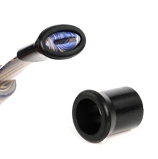10 Pcs Tobacco Pipe Mouthpiece Stem Rubber Bits Silicon Tip Grip Large Black