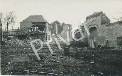 Foto WK I Häuser Ruinen Zerstörung Marktplatz in Vimy Frankreich France H1.40