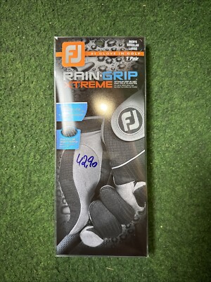 FOOTJOY Rain-Grip Xtreme Golfhandschuhe - Herren (Schwarz, Grau / Paar / L)