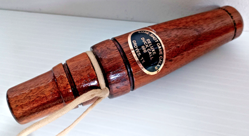 Sure-Shot Deluxe Duck Call 600 Holz Wildruf Vintage Jagd USA funktionstüchtig