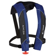 Onyx A/M-24 Manual Inflatable Life Jacket Blue (132000-500-004