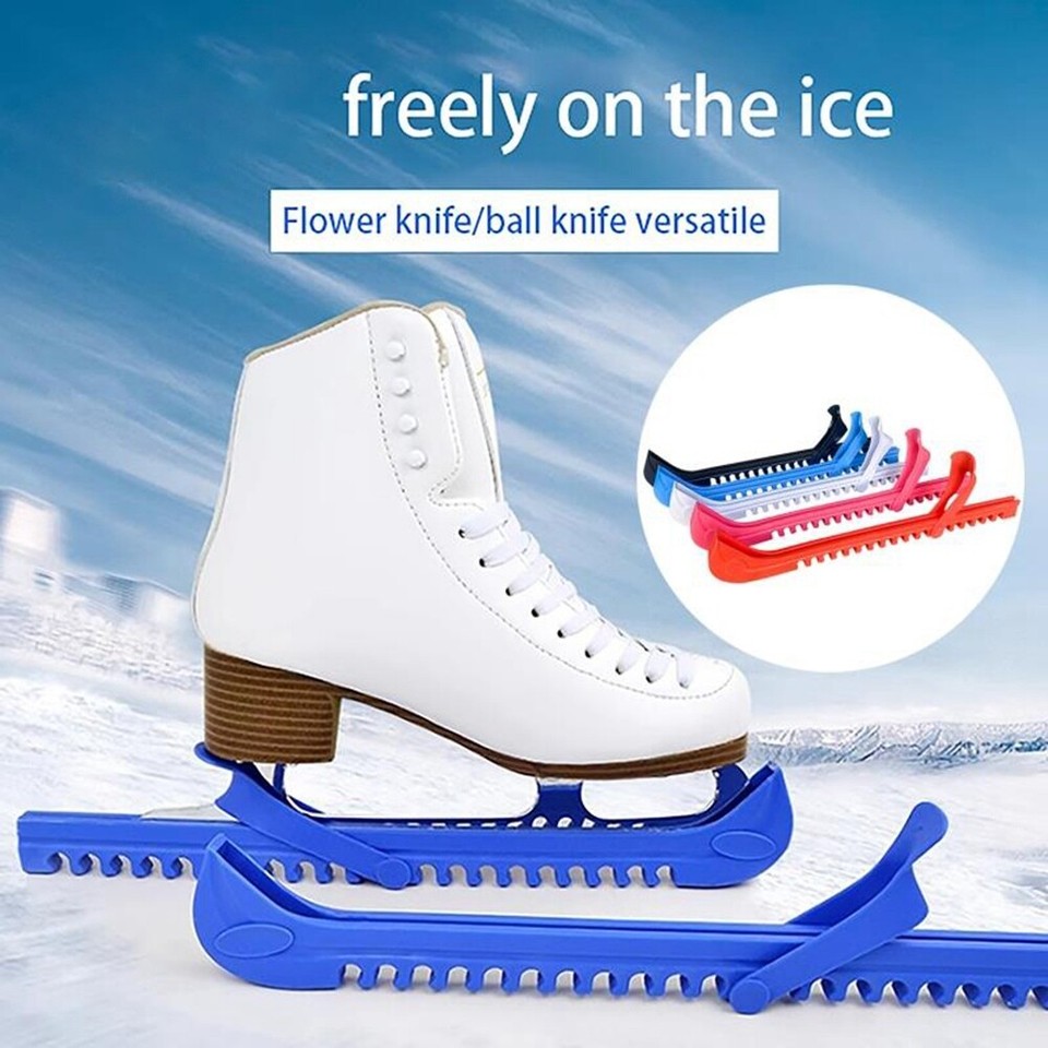 Paire De Protège-lames Pour Patins à Glace - Réglables, Pour Enfants Et Adultes, Hockey Et Artistique - Rose
