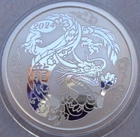 1 oz. 2024 YEAR OF THE DRAGON V2 Silver Shield Mini-Mintage Proof .999 silver